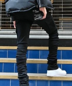 New Arrivals Si Tu Veux Denim (black Karl Skinny Stacked Jean)