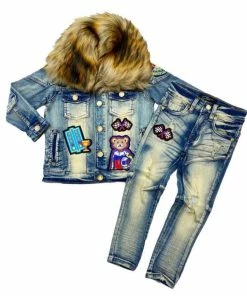 Elite Denim (kids Blue/sand Wash Denim Set)