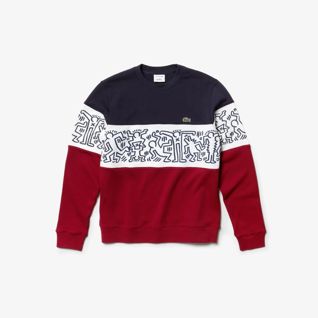 New Arrivals Lacoste (Mens Navy Herring Print Crewneck Sweater) 4 New Arrivals Lacoste (Mens Navy Herring Print Crewneck Sweater)