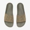 Mcm (men’s Green Diagonal Monogram Rubber Slides)
