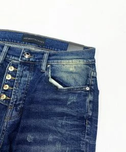 ARTMEETSCHAOZ (BLUE /Sand WASH JEANS )