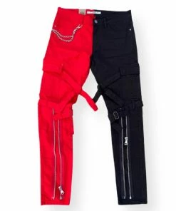 Reelistik Nyc (red/black Stretch Zipper Denim Jean)