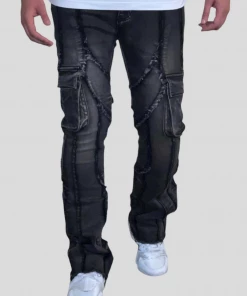 Damati Denim (Oliver Black/Grey Premium Stacked Jean )