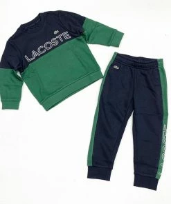 New Arrivals Lacoste (kids Navy/green Jogging Set)