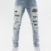 Smoke Rise Smokerise (light Blue Stud Denim Jeans) New Arrivals 2 Smoke Rise Smokerise (light Blue Stud Denim Jeans) New Arrivals