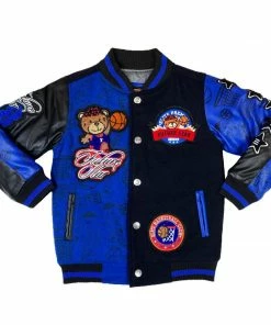 New Arrivals Elite Denim (kids Royal Blue Varsity Jacket)