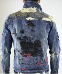 Industrial Indigo (blue/sand Denim Wash Jacket)