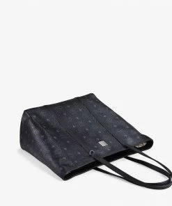 New Arrivals MCM (Black Medium Zipper Toni Shopper In Visetos Bag)