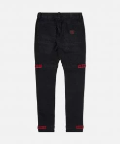 Eight & Nine (black/red Trapped Slim Utility Wash Jean)