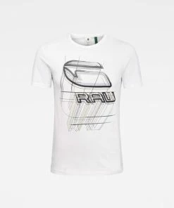 New Arrivals G-star (white/black Raw T-shirt)