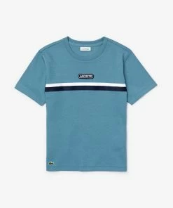 Lacoste (kids Sky Blue/navy T-shirt) New Arrivals