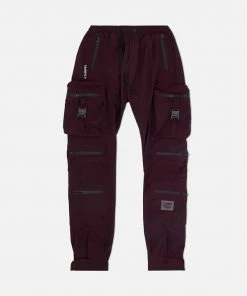 Eight & Nine (wine /black Combat Nylon Pant)
