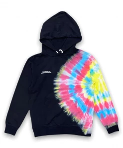 Purple Brand (French Terry Black Multi Tie Dye Hoodie) New Arrivals