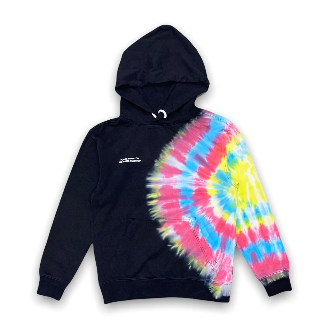 Purple Brand (French Terry Black Multi Tie Dye Hoodie) New Arrivals 3 Purple Brand (French Terry Black Multi Tie Dye Hoodie) New Arrivals