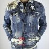 Industrial Indigo (blue/sand Denim Wash Jacket)