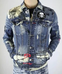 Industrial Indigo (blue/sand Denim Wash Jacket)