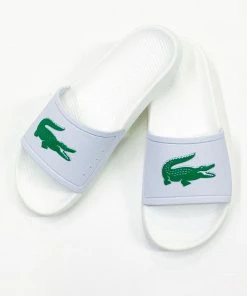 Lacoste (men’s White Croc Slides)