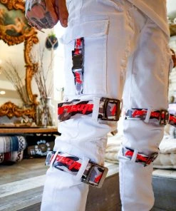 New Arrivals Preme Denim (white/red “preme Cargo Jean)