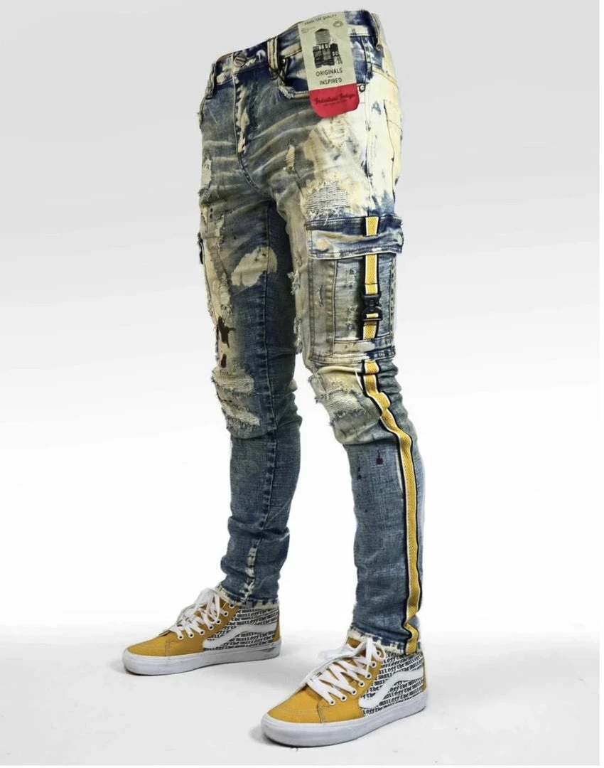 Industrial Indigo (blue/yellow Stripe Jean) 3 Industrial Indigo (blue/yellow Stripe Jean)