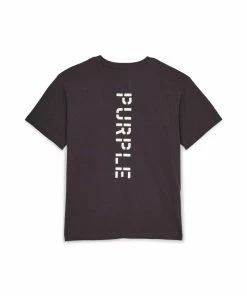 Purple Brand ( Black Jersey Stencil P T-shirt) New Arrivals