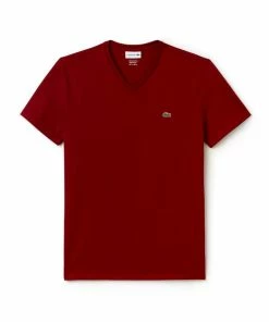 New Arrivals Lacoste Men's V-neck Borede Aux Pima Cotton Jersey T-shirt