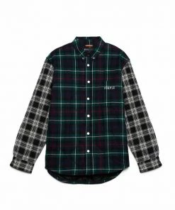 Purple Brand (green Quilted Plaid Long Sleeve T-shirt Jackets)