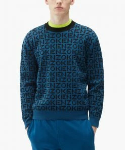 Kenzo (ink Blue Monogram Oversize Jumper ) New Arrivals