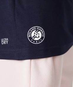 New Arrivals Lacoste (navy Roland-Garros Crocodile Print T-shirt)