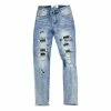 Dna Premium (blue/black Handcraft Crystal Drip Jean)