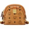 New Arrivals Mcm (cognac Mini Anna Visetos Canvas Crossbody Bag)