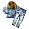 Elite Denim (kids Light Blue/white Wash Denim Set)