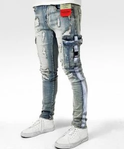 Industrial Indigo (light Blue Stripe Jean)