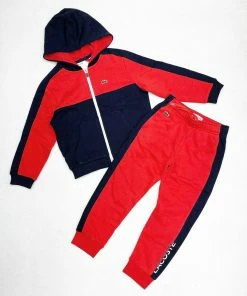 New Arrivals Lacoste (kids Red/navy Jogging Set)