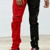 Kdnk (black/red Paint Splatter Contrast Stacked Jean) New Arrivals