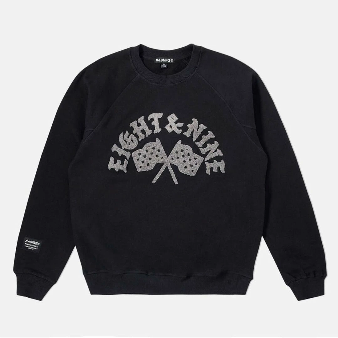 Eight & Nine Eight Nine (black & Flash Crewneck Sweatshirt) New Arrivals 3 Eight & Nine Eight Nine (black & Flash Crewneck Sweatshirt) New Arrivals