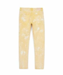 Purple Brand (bright Yellow Hard Wax Jean ) New Arrivals