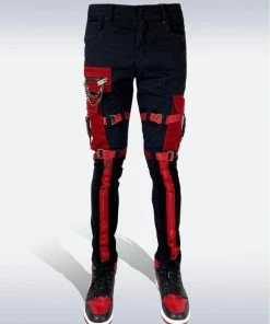 Preme Denim (black/red Cargo Zip Jean)