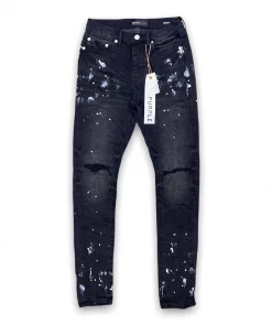 Purple Brand ( Black Paint Knee Slit Jacquard Monogram