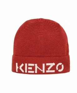 Kenzo (red “kenzo Logo Knit Beanie)