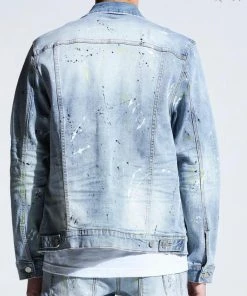 Crysp Denim (light Blue Indigo Paint Jacket)