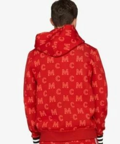 Mcm (red Men’s Red Indigo Wool Zip Jacket)