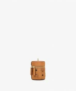 Mcm (cognac Mini Cylinder Crossbody In Visetos) New Arrivals