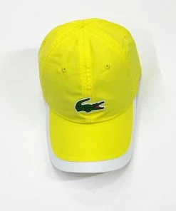 Lacoste Men's Yellow/white Croc Gabardine Cap