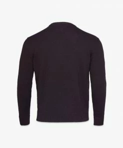 Designers MCM (Men's Black/Red Brushed Logo Wool Sweater)