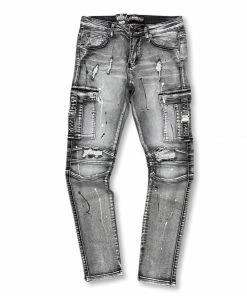 New Arrivals Denimicity (men’s Grey White/black Cargo Jean)