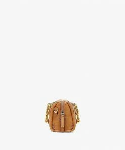 Mcm (cognac Mini Essential Boston Bag Pro Case In Visetos Bag) New Arrivals