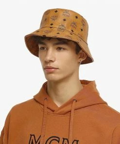 New Arrivals Mcm (cognac Bucket Hat In Visetos) 7 New Arrivals Mcm (cognac Bucket Hat In Visetos)