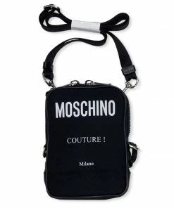 New Arrivals Moschino (black Logo Shoulder Bag)