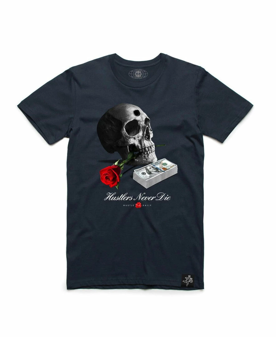 New Arrivals Hasta Muerte (dark Navy “skull Hustler Never Die T-shirt) 3 New Arrivals Hasta Muerte (dark Navy “skull Hustler Never Die T-shirt)