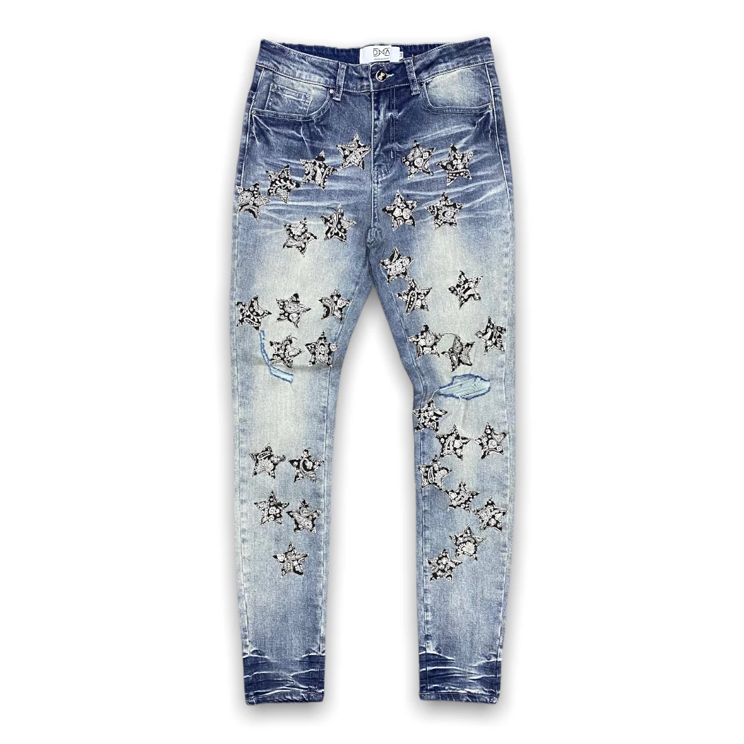 DNA Premium (blue Light Wash Bandana Star Jean) 3 DNA Premium (blue Light Wash Bandana Star Jean)